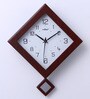 Brown Solid Wood Analog Pendulum Clock