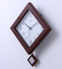 Brown Solid Wood Analog Pendulum Clock