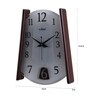 Brown Solid Wood Analog Wall Clock