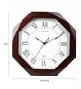 Brown Wooden Hexagon Wall Clock