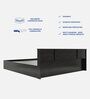 Kaito King Size Bed with Box & Headboard Storage in Wenge Finish