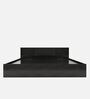 Kaito King Size Bed with Box & Headboard Storage in Wenge Finish
