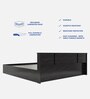 Kaito Queen Size Bed with Box Storage & Headboard Storage in Wenge Finish