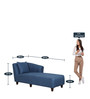 Kaj LHS Chaise Lounger in Blue Colour