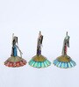 Kal Baliya Set Of 3 Multicolour Iron Figurines
