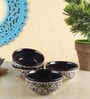 KalamKari 250ml Multicolour Ceramic (Set of 4) Dinner Bowl