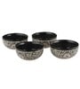 KalamKari 250ml Multicolour Ceramic (Set of 4) Dinner Bowl