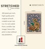 Kalamkari Blue Peacock Stretched Canvas Painting