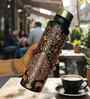 Kalamkari Deer Art Print Black Stainless Steel 950ml Water Bottle