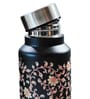 Kalamkari Deer Art Print Black Stainless Steel 950ml Water Bottle