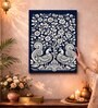 Kalamkari Peacock Stretched Canvas Painting