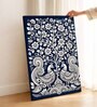 Kalamkari Peacock Stretched Canvas Painting