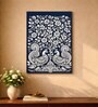 Kalamkari Peacock Stretched Canvas Painting