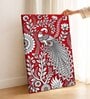 Kalamkari Peacock Stretched Canvas Painting