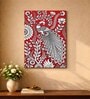 Kalamkari Peacock Stretched Canvas Painting