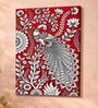Kalamkari Peacock Stretched Canvas Painting
