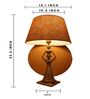 Kalash Brass Table Lamp with Jute Pattern Fabric Shade