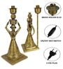 Kalash Brass Table Lamp with Jute Pattern Fabric Shade
