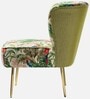 Kalian Velvet Fabric Slipper Chair In Green Multicolour (Set of 2)
