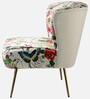 Kalian Velvet Fabric Slipper Chair In White Multicolour (Set of 2)