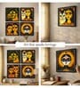 Kalighat Folk Myth Set of 4 Framed Posters