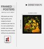 Kalighat Folk Myth Set of 4 Framed Posters