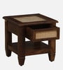 Kalki Sheesham Wood Bedside Table with Natural Cane In Provincial Teak  Finish