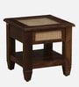 Kalki Sheesham Wood Bedside Table with Natural Cane In Provincial Teak  Finish
