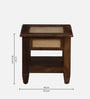 Kalki Sheesham Wood Bedside Table with Natural Cane In Provincial Teak  Finish