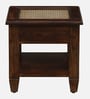 Kalki Sheesham Wood Bedside Table with Natural Cane In Provincial Teak  Finish