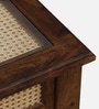 Kalki Sheesham Wood Bedside Table with Natural Cane In Provincial Teak  Finish