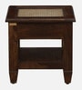 Kalki Sheesham Wood Bedside Table with Natural Cane In Provincial Teak  Finish
