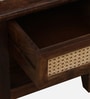 Kalki Sheesham Wood Bedside Table with Natural Cane In Provincial Teak  Finish