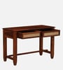 Kalki Sheesham Wood Writing Table In  Honey Oak & Natural Cane Finish