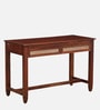 Kalki Sheesham Wood Writing Table In Scratch Resistant Honey Oak & Natural Cane Finish