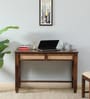 Kalki Sheesham Wood Writing Table In  Provincial Teak & Natural Cane Finish