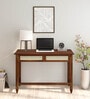 Kalki Sheesham Wood Writing Table In Scratch Resistant Provincial Teak & Natural Cane Finish