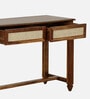 Kalki Sheesham Wood Writing Table In Scratch Resistant Provincial Teak & Natural Cane Finish