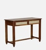 Kalki Sheesham Wood Writing Table In Scratch Resistant Provincial Teak & Natural Cane Finish