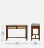 Kalki Sheesham Wood Writing Table In Scratch Resistant Provincial Teak & Natural Cane Finish