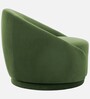 Kama Velvet Fabric Barrel Chair In Green Colour