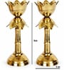 Golden Brass Kamal Stand Diya
