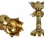 Golden Brass Kamal Stand Diya