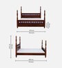 Kamchini Sheesham Wood King Size Poster Bed in Scratch Resistant Honey Oak Finish