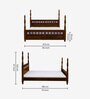 Kamchini Sheesham Wood King Size Poster Bed in Scratch Resistant Provincial Teak Finish