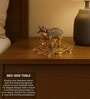 (1Pc) Gold Metal Kamdhenu Cow With Calf Idol