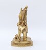 Kamdhenu Cow with Calf Gold Brass Idols
