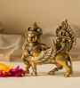 Kamdhenu Standing  Brass Idol Gold Finish