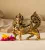 Kamdhenu Standing  Brass Idol Gold Finish