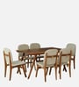 Kampen Acacia Wood 6 Seater Dining Set In Natural Finish